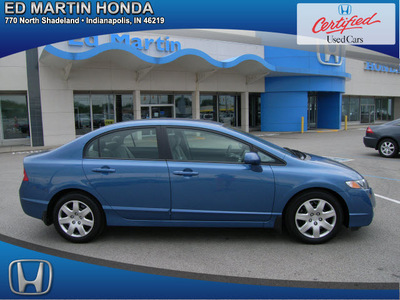 honda civic 2010 blue sedan lx gasoline 4 cylinders front wheel drive automatic 46219