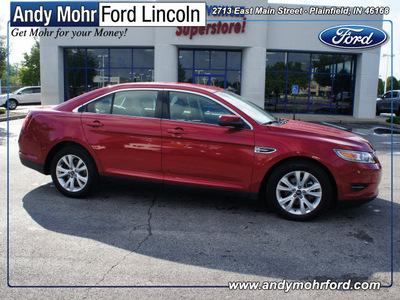 ford taurus 2010 red sedan sel gasoline 6 cylinders front wheel drive shiftable automatic 46168