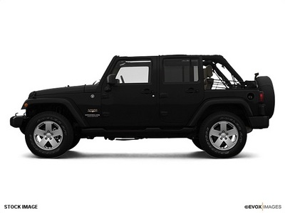 jeep wrangler unlimited 2007 black suv sahara gasoline 6 cylinders 4 wheel drive automatic 45344