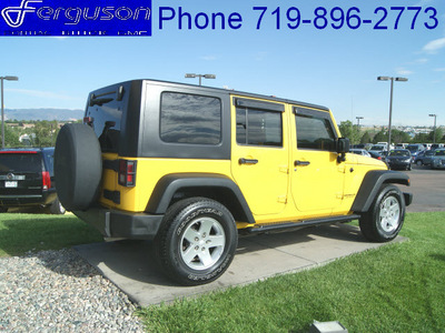 jeep wrangler unlimited 2008 yellow suv x gasoline 6 cylinders 2 wheel drive 6 spd 80910