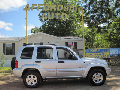 jeep liberty 2002 silver suv limited gasoline v6 4 wheel drive automatic 77379