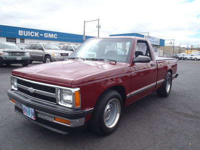 chevrolet s 10 1992 dk red pickup truck gasoline v8 rear wheel drive 5 speed manual 98632