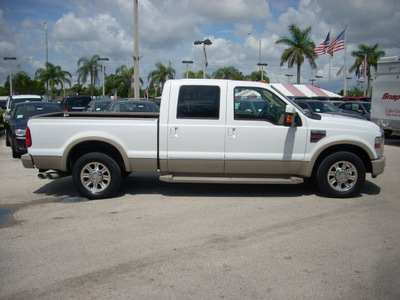 ford f 250 super duty 2008 white lariat diesel 8 cylinders rear wheel drive automatic 33157