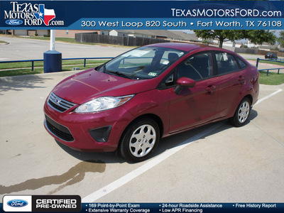 ford fiesta 2011 red sedan se gasoline 4 cylinders front wheel drive automatic 76108