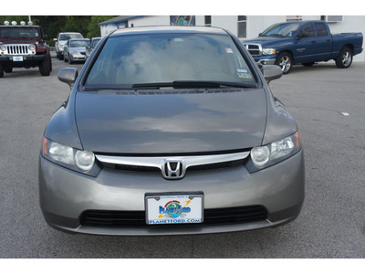 honda civic 2007 dk  gray sedan lx gasoline 4 cylinders front wheel drive automatic 77388