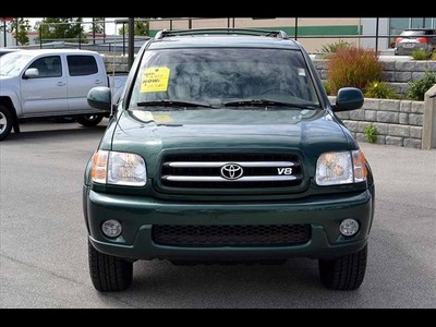 toyota sequoia 2002 green suv limited gasoline 8 cylinders 4 wheel drive 4 speed automatic 46219