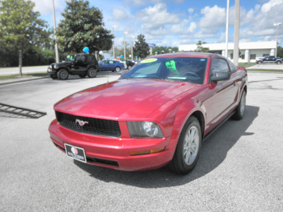 ford mustang 2005 red coupe v6 deluxe gasoline 6 cylinders rear wheel drive 5 speed manual 32783