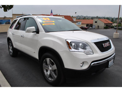 gmc acadia 2009 white suv slt 1 gasoline 6 cylinders front wheel drive automatic 92653