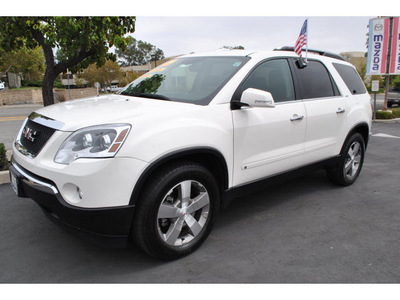 gmc acadia 2009 white suv slt 1 gasoline 6 cylinders front wheel drive automatic 92653