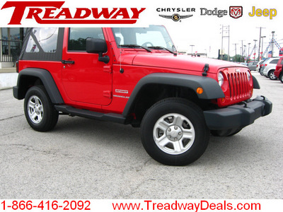 jeep wrangler 2010 red suv 4x4 sport gasoline 6 cylinders 4 wheel drive 6 speed manual 45840