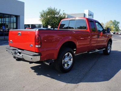 ford f 250 super duty 2007 red lariat diesel 8 cylinders 4 wheel drive automatic with overdrive 46168