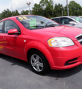 chevrolet aveo 2008 red sedan ls gasoline 4 cylinders front wheel drive automatic 32401