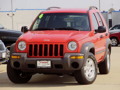 jeep liberty 2004 red suv sport gasoline 6 cylinders 4 wheel drive automatic 62034