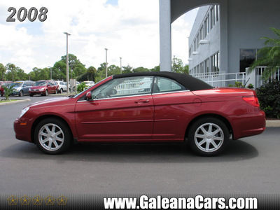 chrysler sebring 2008 red touring flex fuel 6 cylinders front wheel drive 4 speed automatic 33912
