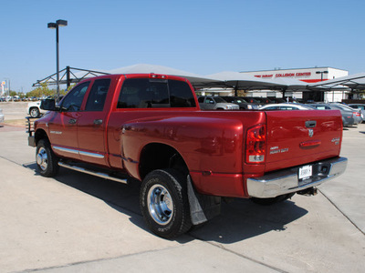 dodge ram pickup 3500 2006 red laramie diesel 6 cylinders 4 wheel drive automatic with overdrive 76087