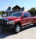 dodge ram pickup 3500 2006 red laramie diesel 6 cylinders 4 wheel drive automatic with overdrive 76087