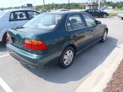 honda civic 1999 green sedan lx gasoline 4 cylinders front wheel drive automatic 28557