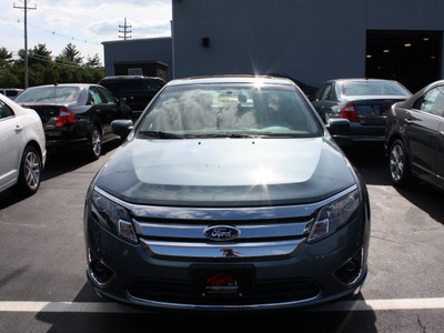 ford fusion 2012 steel blue metallic sedan sel gasoline 4 cylinders front wheel drive 6 speed automatic 07735