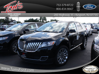 lincoln mkx 2011 ebony black suv gasoline 6 cylinders all whee drive 6 spd selectshift auto tr 07735