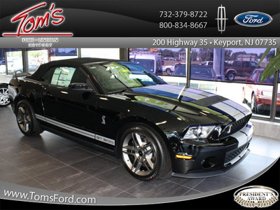 ford shelby gt500 2012 black gasoline 8 cylinders rear wheel drive 6 speed manual transmissi 07735