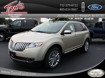 lincoln mkx 2011 gold leaf metallic suv gasoline 6 cylinders all whee drive 6 spd selectshift auto tr 07735