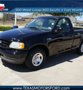 ford f 150 2002 black pickup truck xl sport gasoline 6 cylinders rear wheel drive 5 speed manual 76108