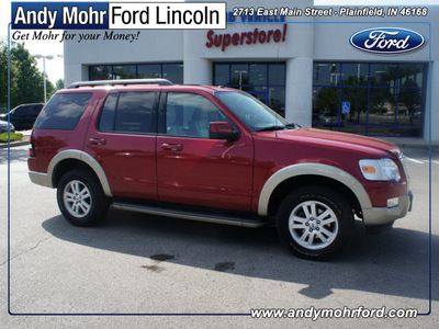 ford explorer 2010 red suv eddie bauer gasoline 6 cylinders 4 wheel drive 5 speed automatic 46168