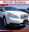 subaru outback 2011 white wagon gasoline 4 cylinders all whee drive 6 speed manual 07701