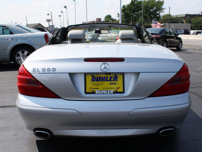 mercedes benz sl class 2003 silver sl500 gasoline 8 cylinders rear wheel drive automatic 07730