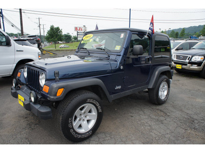jeep wrangler 2004 blue suv x gasoline 6 cylinders 4 wheel drive not specified 07060
