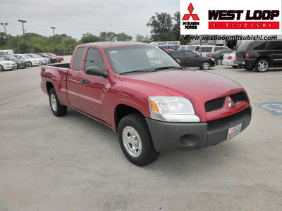 mitsubishi raider 2008 red pickup truck ls gasoline 6 cylinders 2 wheel drive 6 speed manual 78238