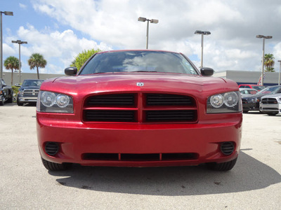 dodge charger 2007 red sedan gasoline 6 cylinders rear wheel drive automatic 33157