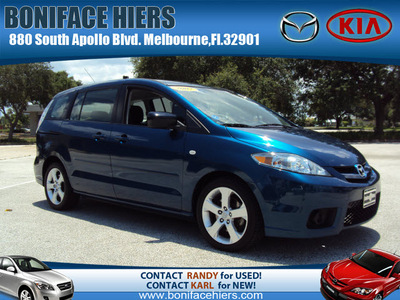 mazda mazda5 2007 blue van gasoline 4 cylinders front wheel drive automatic 32901