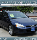 honda accord 2007 dk  blue sedan value package gasoline 4 cylinders front wheel drive automatic 27616