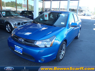 ford focus 2010 blue sedan ses gasoline 4 cylinders front wheel drive automatic with overdrive 98032