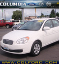hyundai accent 2009 white sedan gls gasoline 4 cylinders front wheel drive automatic 98632