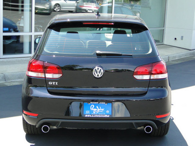 volkswagen gti 2011 black hatchback pzev sunroof and navigation gasoline 4 cylinders front wheel drive automatic 98226