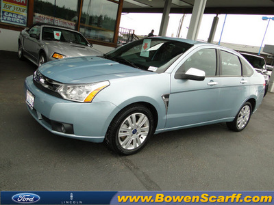 ford focus 2008 ice blue sedan gasoline 4 cylinders front wheel drive automatic 98032