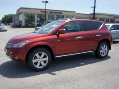 nissan murano 2007 red suv charcoal gasoline 6 cylinders all whee drive automatic 47130