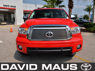 toyota tundra 2011 red limited gasoline 8 cylinders 2 wheel drive automatic 32771