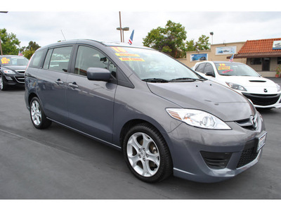 mazda mazda5 2010 gray hatchback sport gasoline 4 cylinders front wheel drive automatic 92653