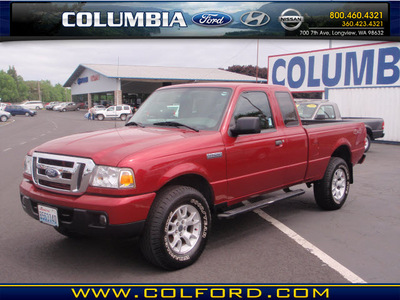 ford ranger 2007 red xlt gasoline 6 cylinders 4 wheel drive manual 98632