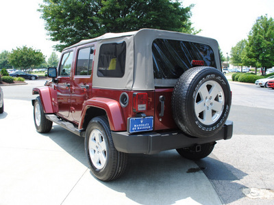 jeep wrangler unlimited 2007 red suv sahara 4x4 gasoline 6 cylinders 4 wheel drive automatic 27616