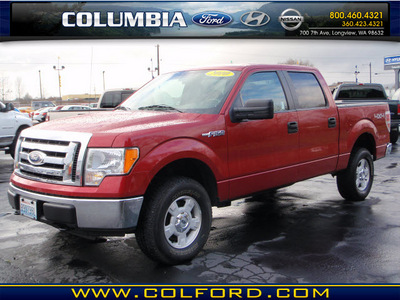 ford f 150 2010 red xlt gasoline 8 cylinders 4 wheel drive automatic 98632