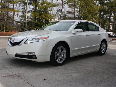 acura tl 2009 white sedan gasoline 6 cylinders front wheel drive automatic 27616