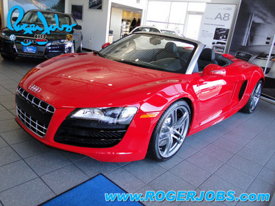 audi r8 2011 red coupe 5 2 quattro spyder gasoline 10 cylinders all whee drive automatic 98226