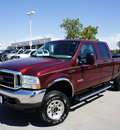 ford f 350 super duty 2004 red lariat diesel 8 cylinders 4 wheel drive automatic 76205