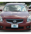 nissan maxima 2007 red sedan se gasoline 6 cylinders front wheel drive automatic 77388