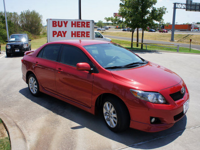 toyota corolla 2009 red sedan s gasoline 4 cylinders front wheel drive automatic 76205