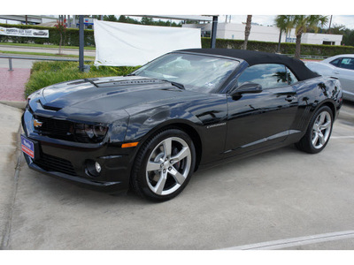 chevrolet camaro convertible 2011 black ss gasoline 8 cylinders rear wheel drive 6 spd auto 77090